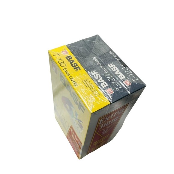 BASF VHS Blank Tapes 3 Pack BASF 1  T-130 6.5 Hour & 2 T-120 6 Hour Extra Time - Picture 5 of 9